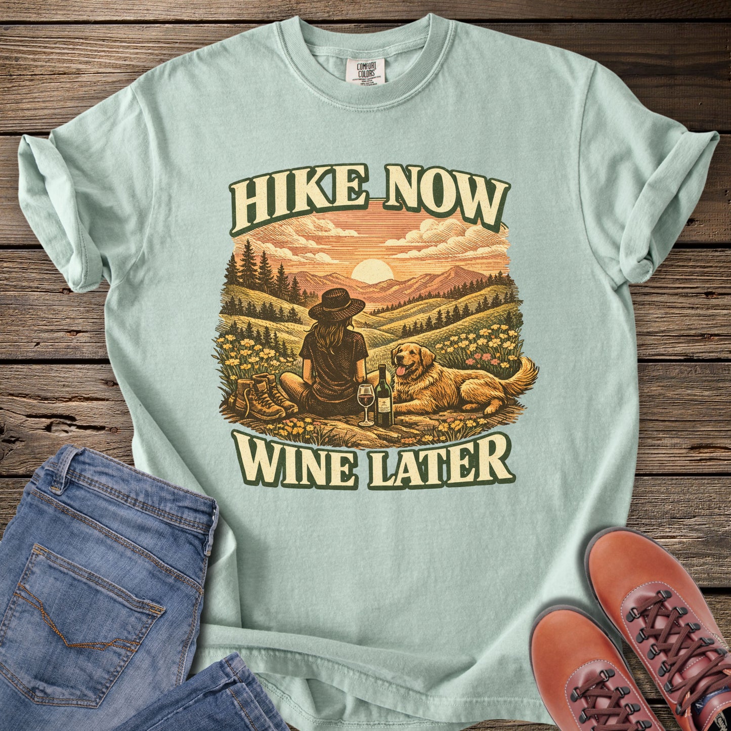 Hike Now Wine Later T-Shirt