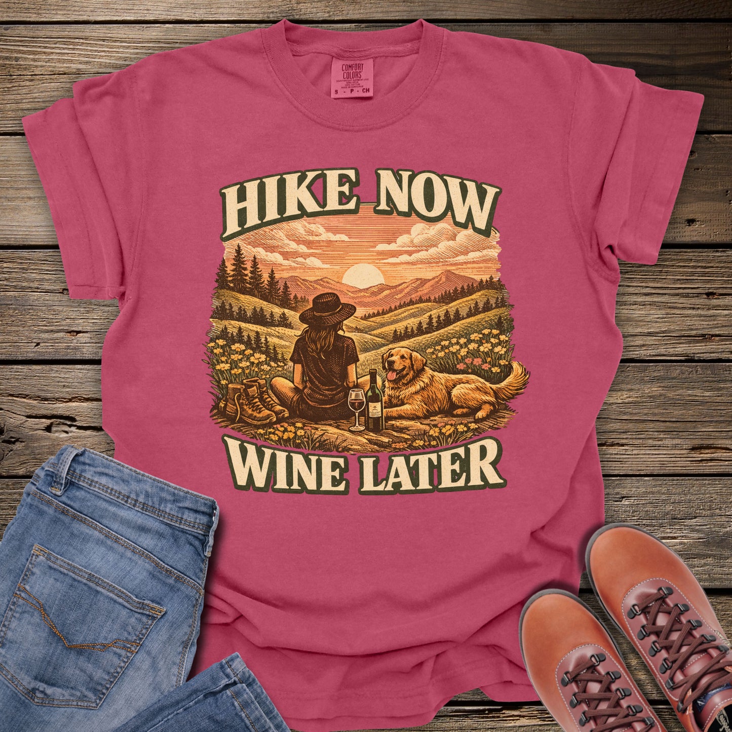 Hike Now Wine Later T-Shirt
