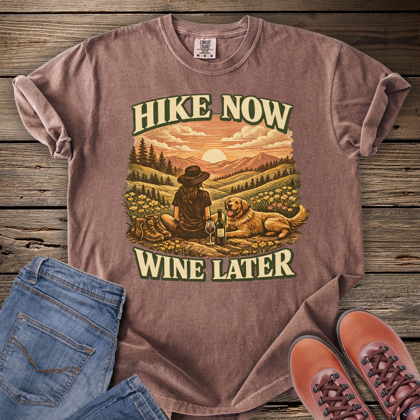 Hike Now Wine Later T-Shirt