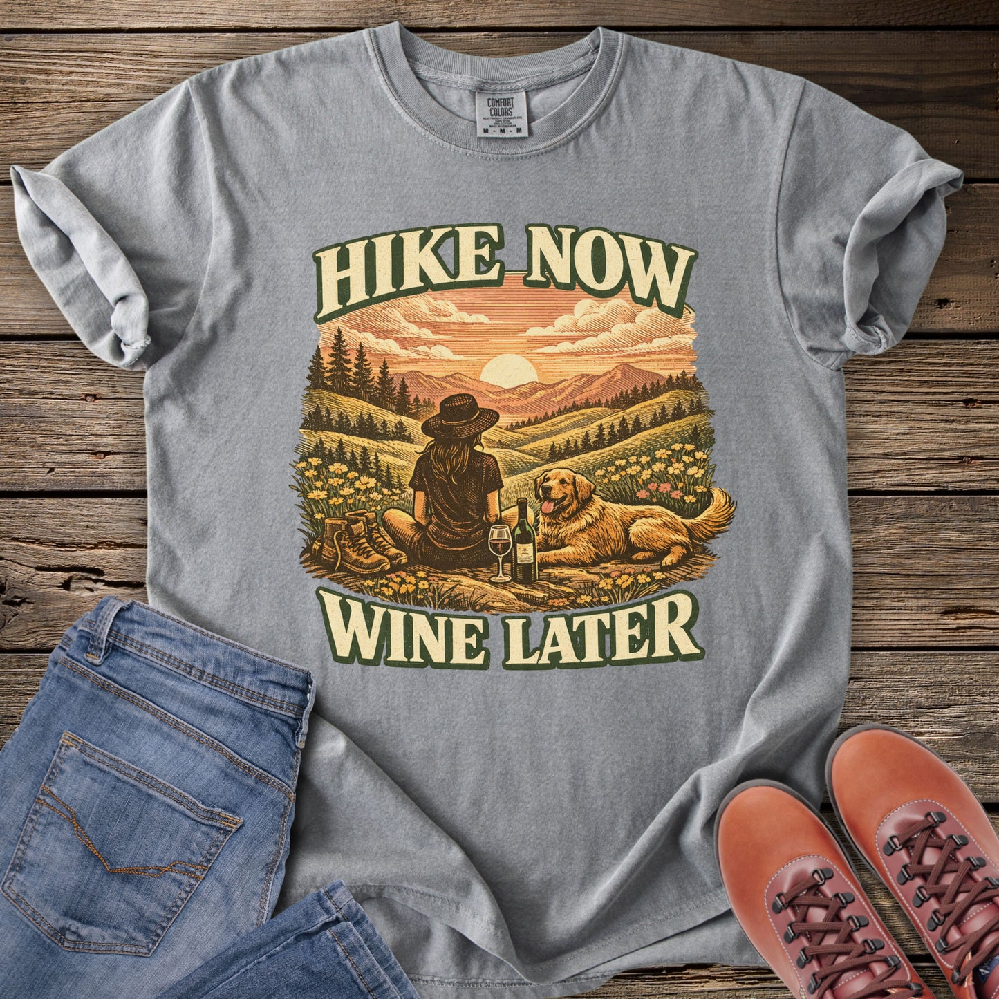 Hike Now Wine Later T-Shirt