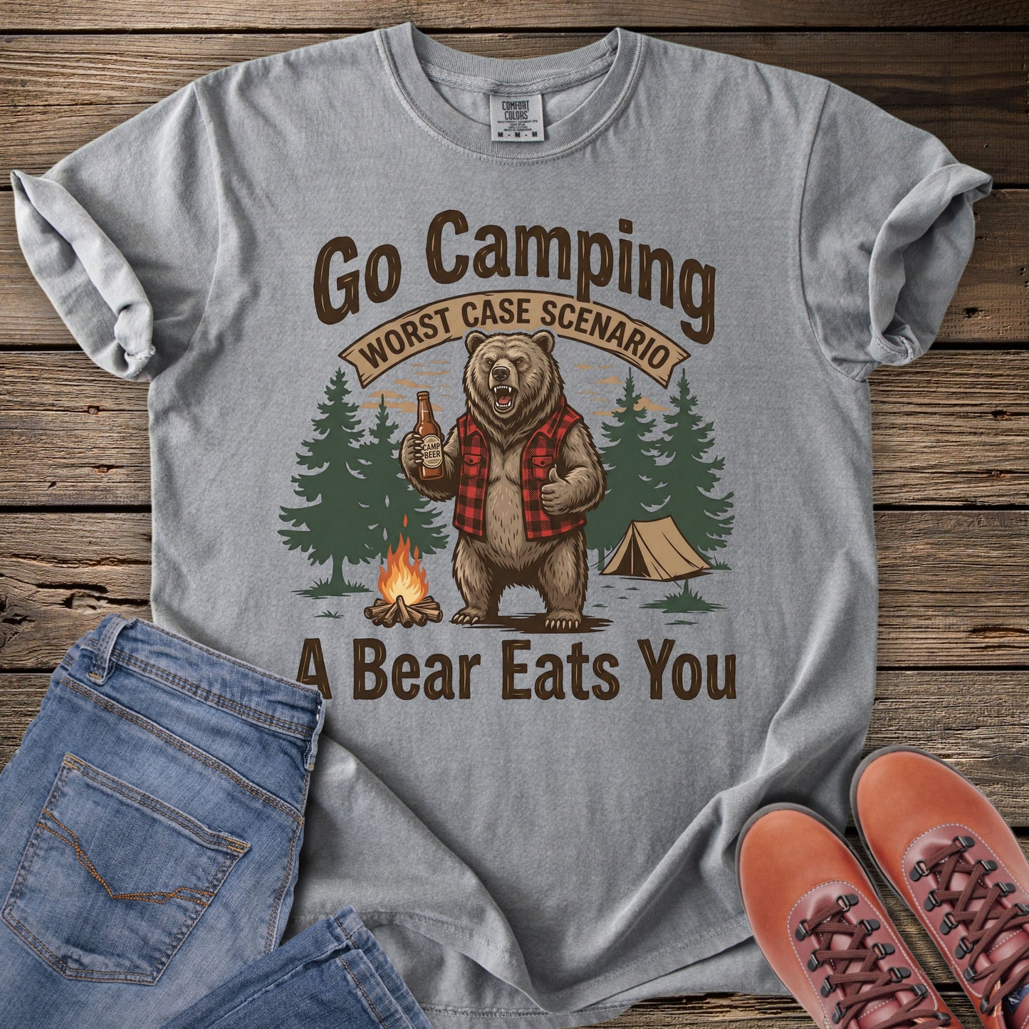 Go Camping Worst Case Scenario T-Shirt