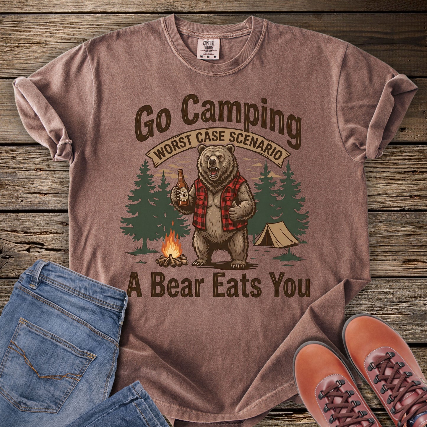 Go Camping Worst Case Scenario T-Shirt