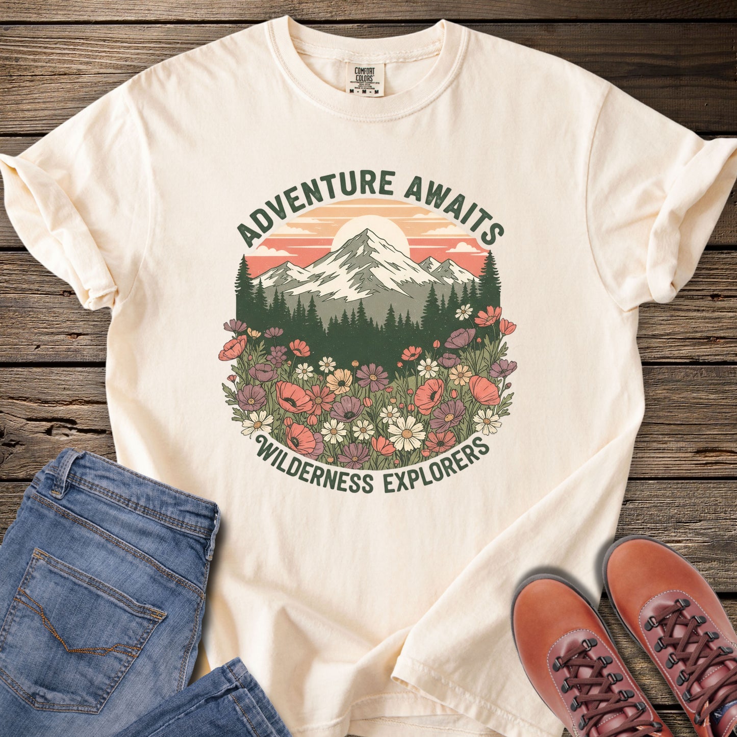 Adventure Awaits Mountain T-Shirt