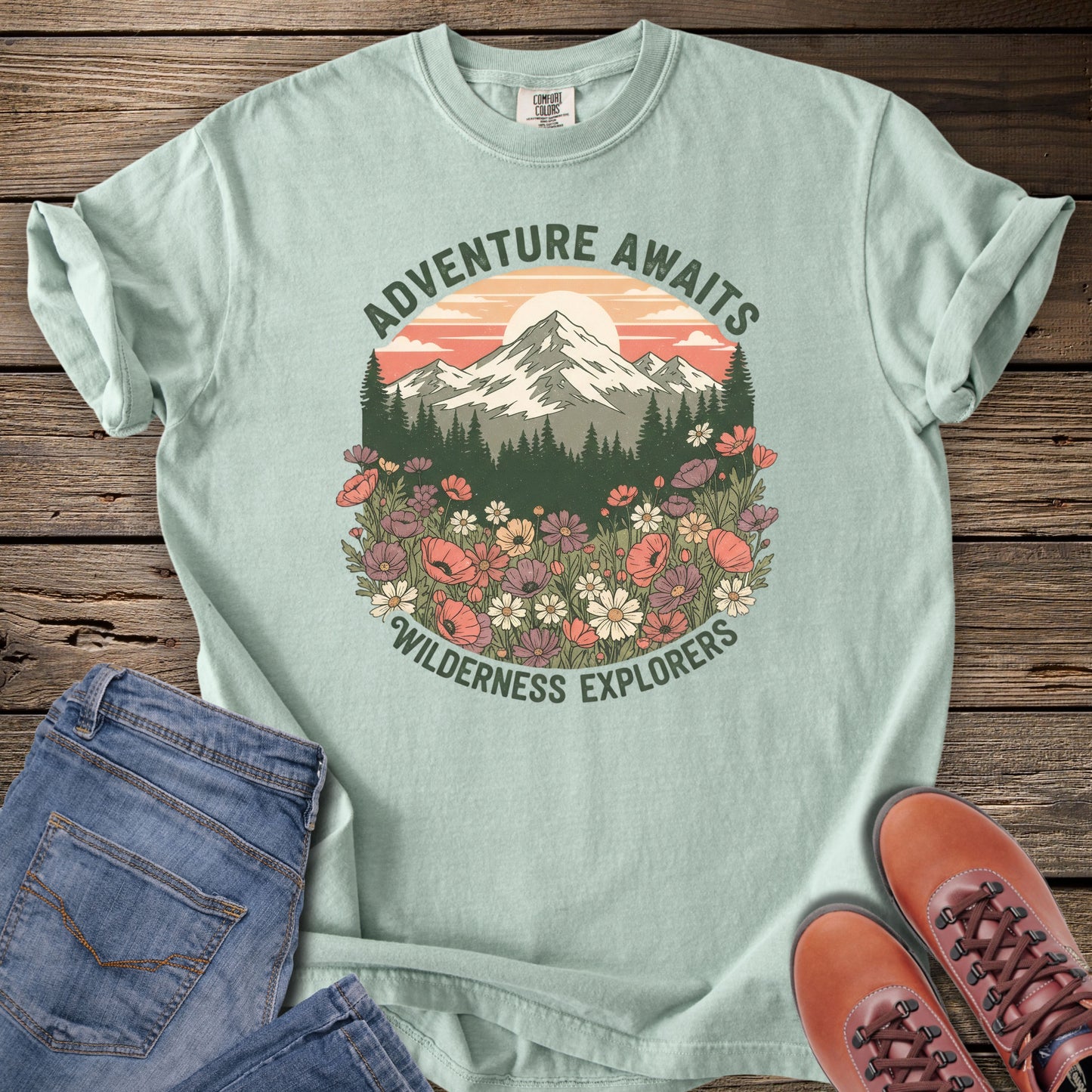 Adventure Awaits Mountain T-Shirt