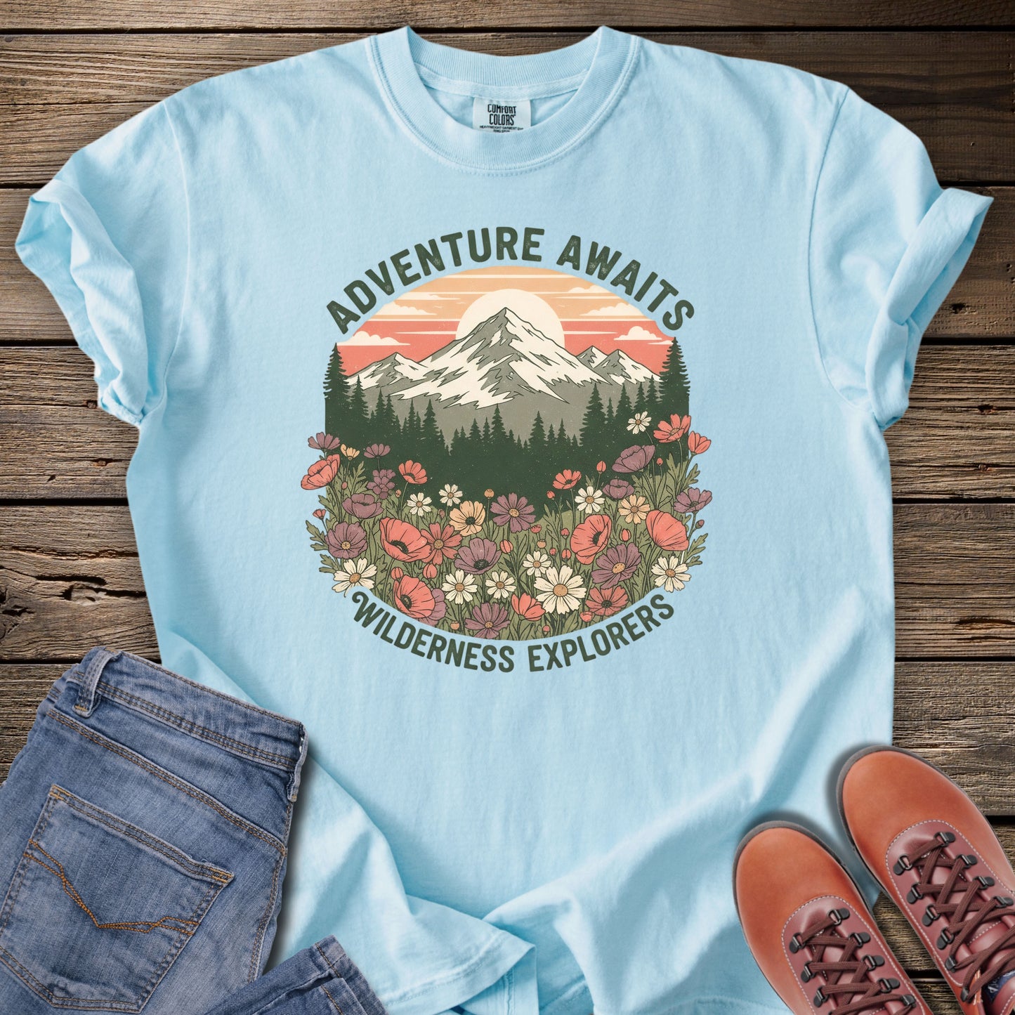 Adventure Awaits Mountain T-Shirt
