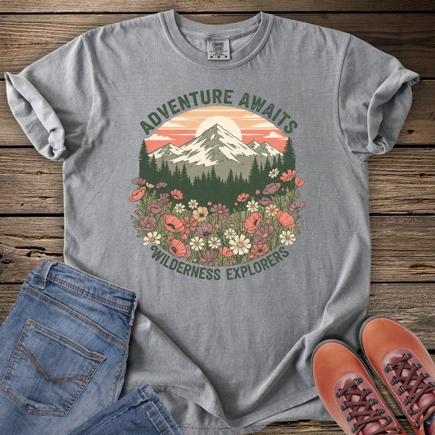 Adventure Awaits Mountain T-Shirt