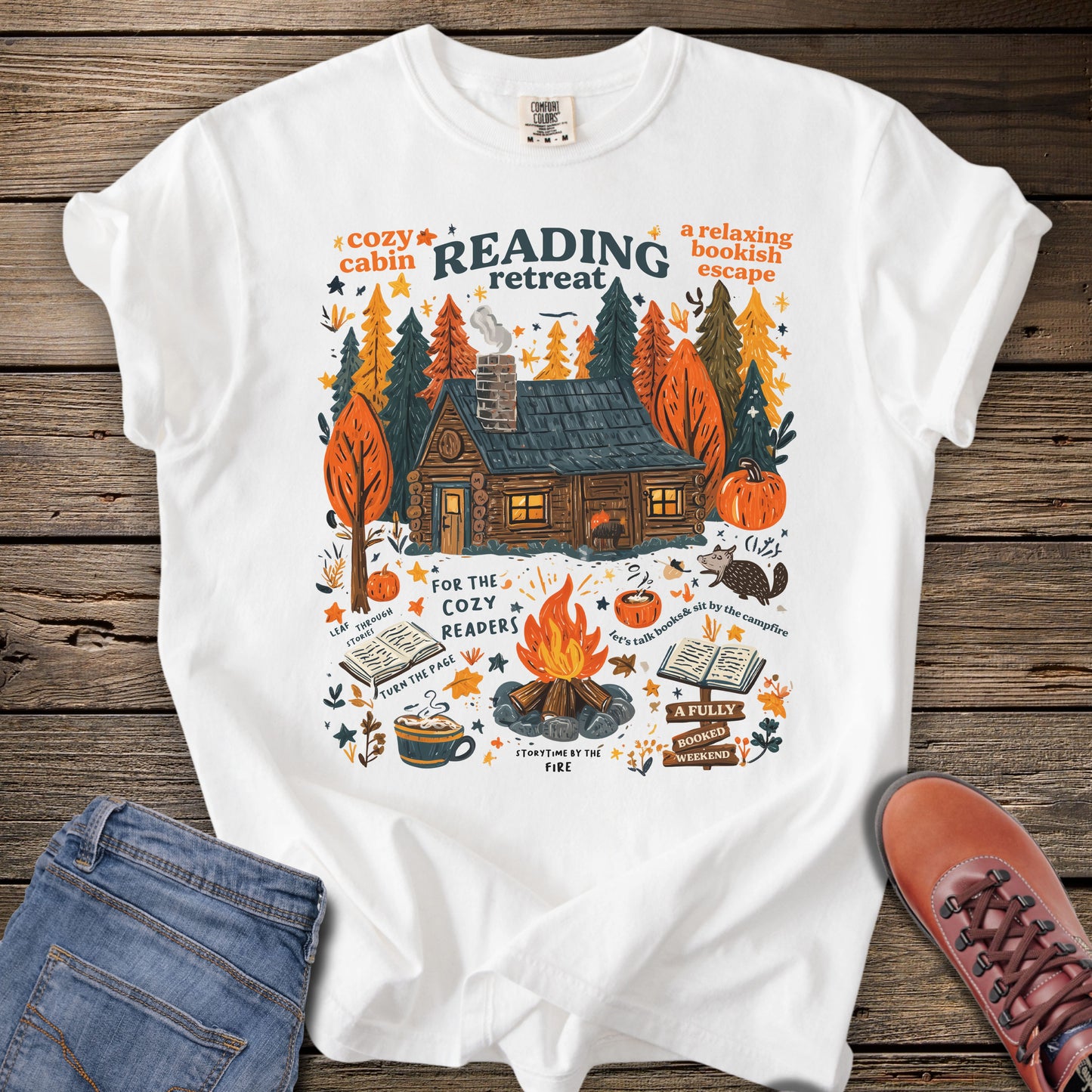 Cozy Cabin Reading Retreat T‑Shirt