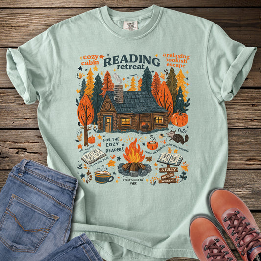 Cozy Cabin Reading Retreat T‑Shirt
