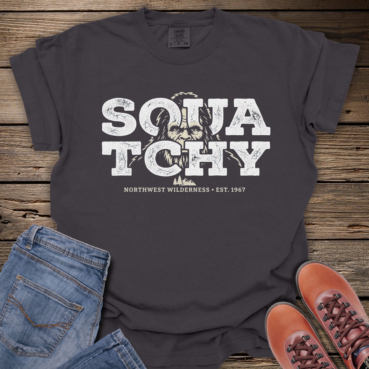 Squatchy Sasquatch Wilderness T-Shirt