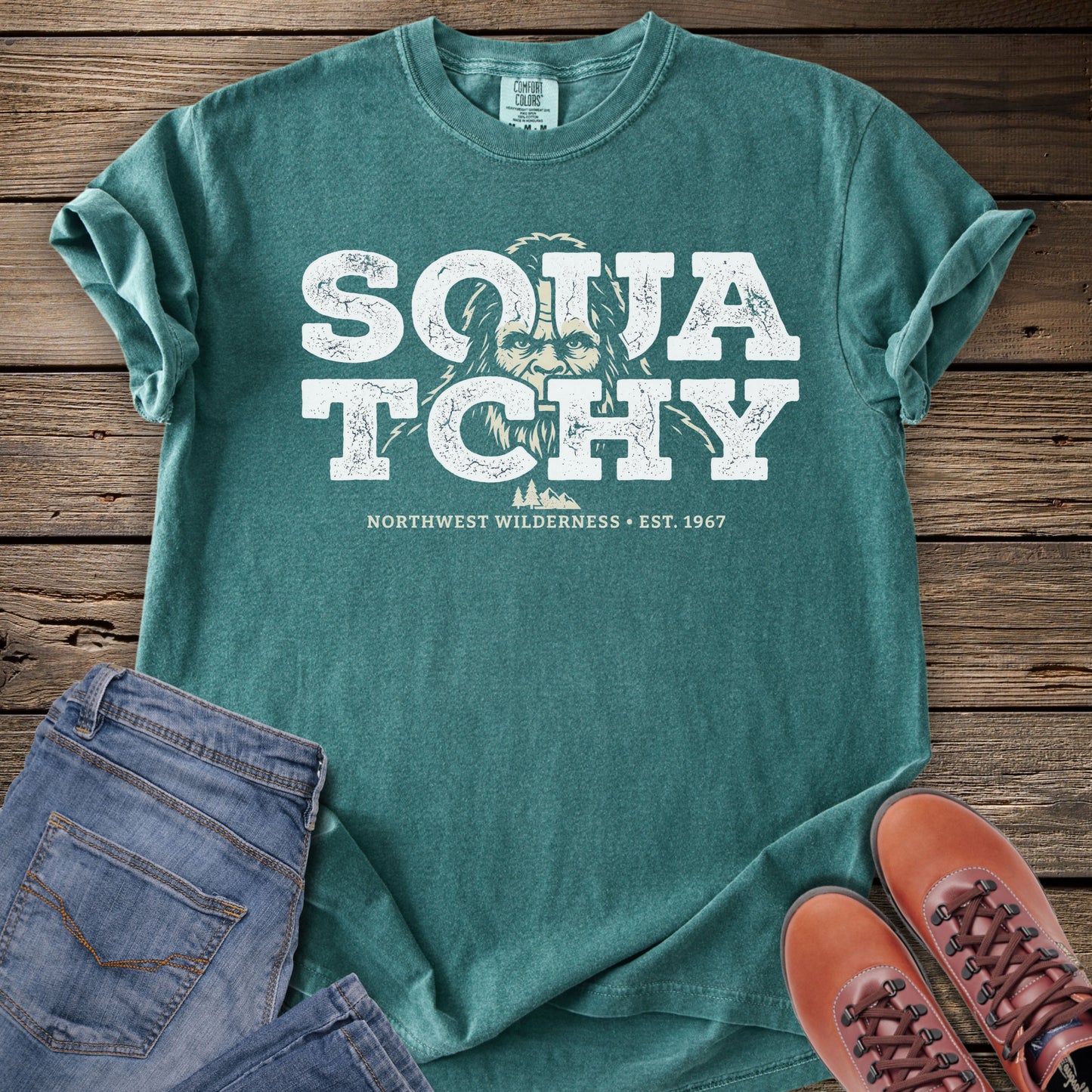 Squatchy Sasquatch Wilderness T-Shirt