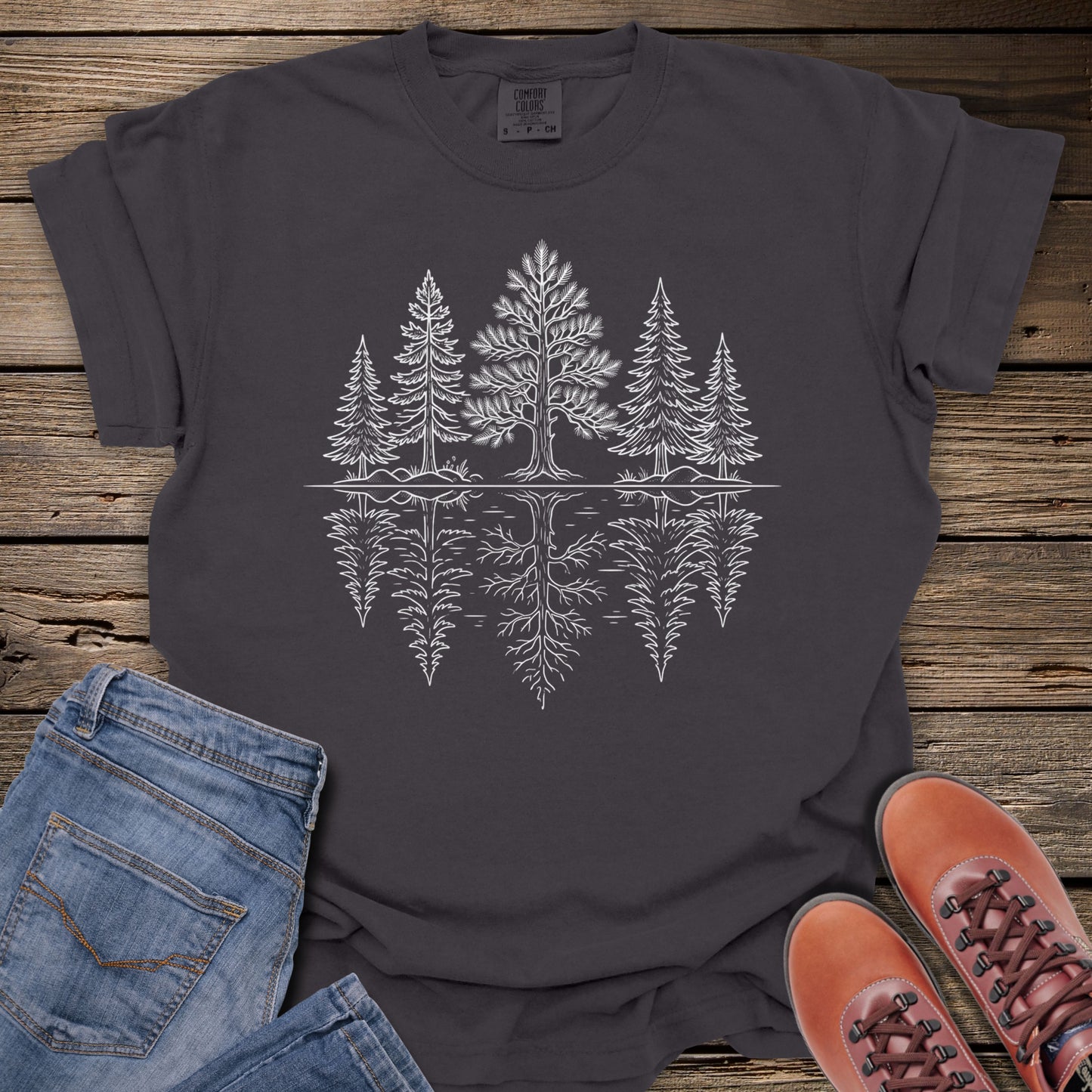 Tree Line Reflection T-Shirt