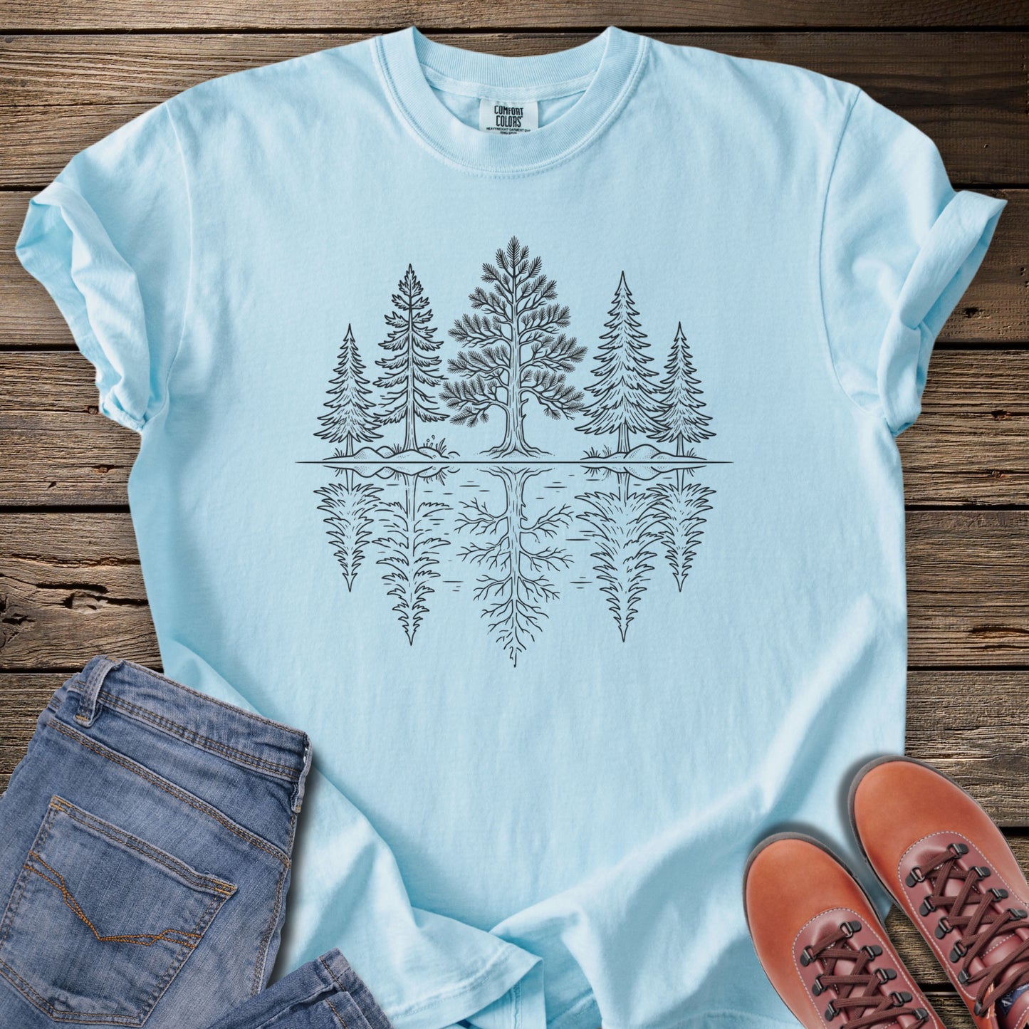 Tree Line Reflection T-Shirt