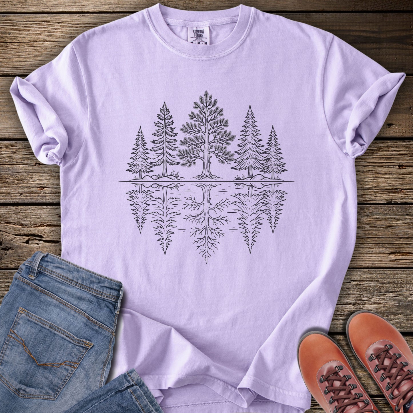 Tree Line Reflection T-Shirt