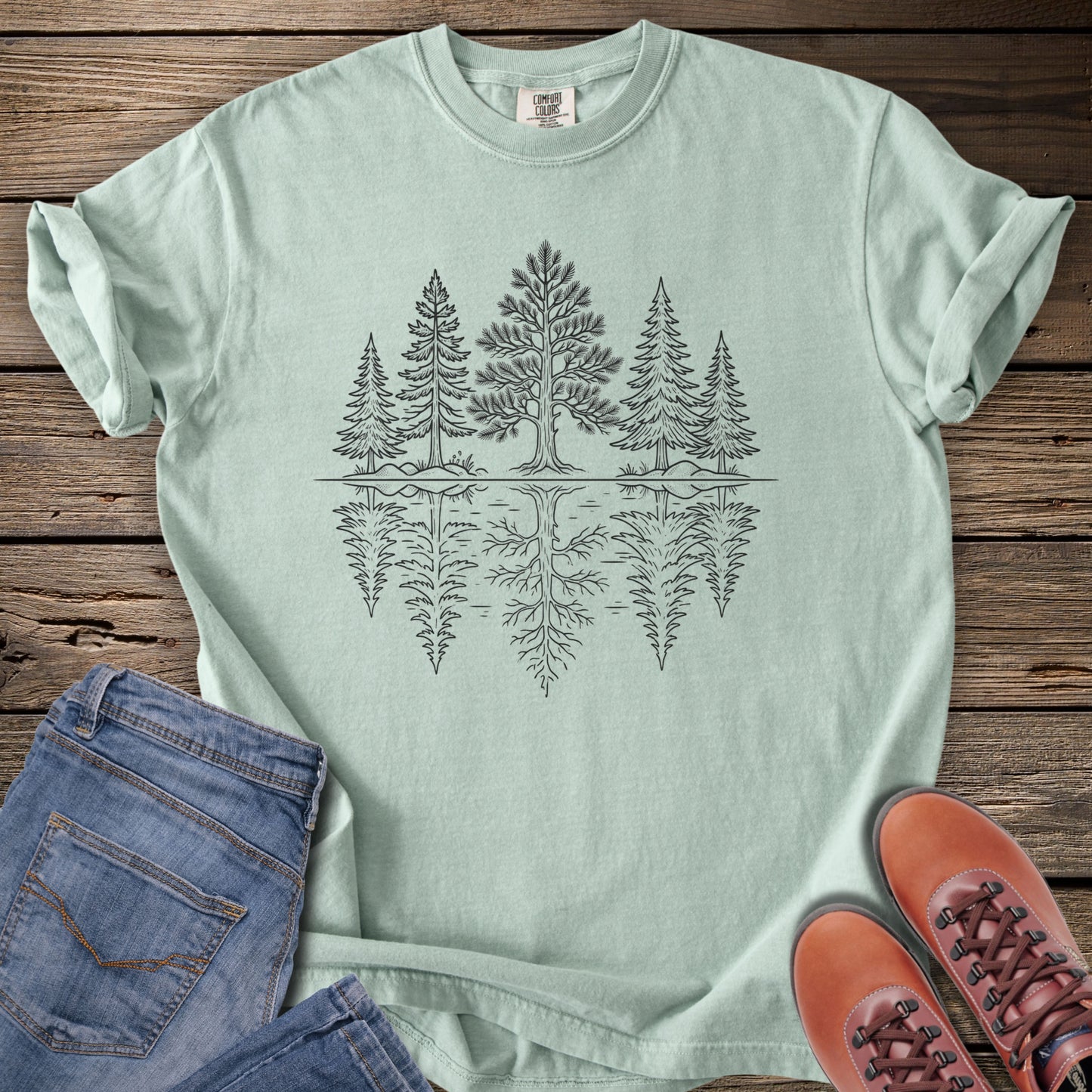 Tree Line Reflection T-Shirt