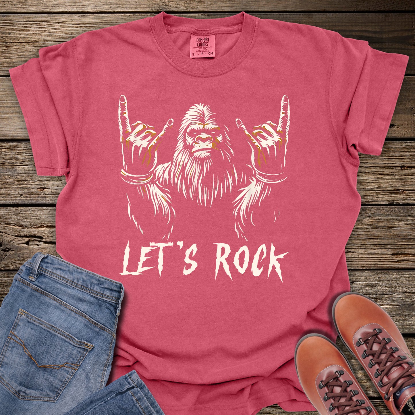 Bigfoot Let’s Rock T-Shirt