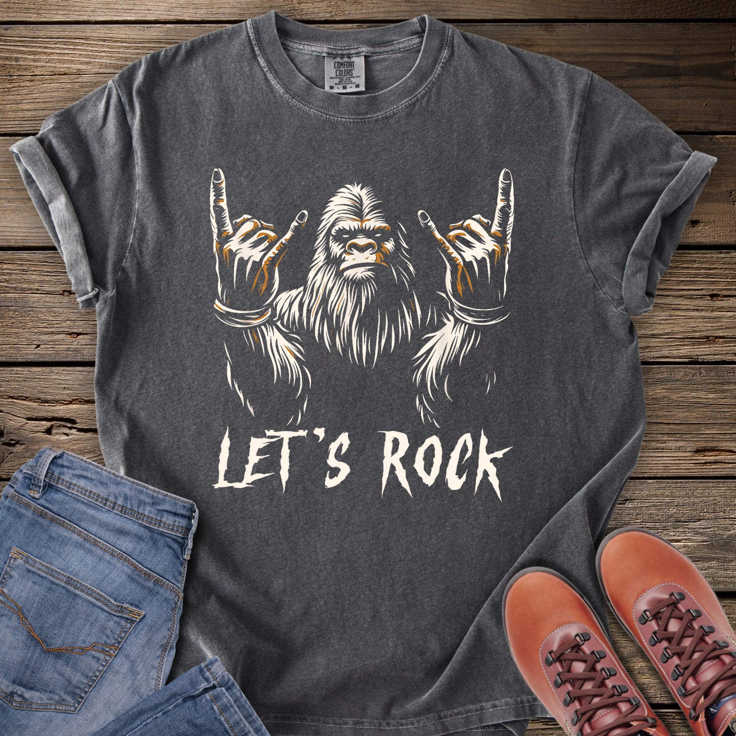 Bigfoot Let’s Rock T-Shirt