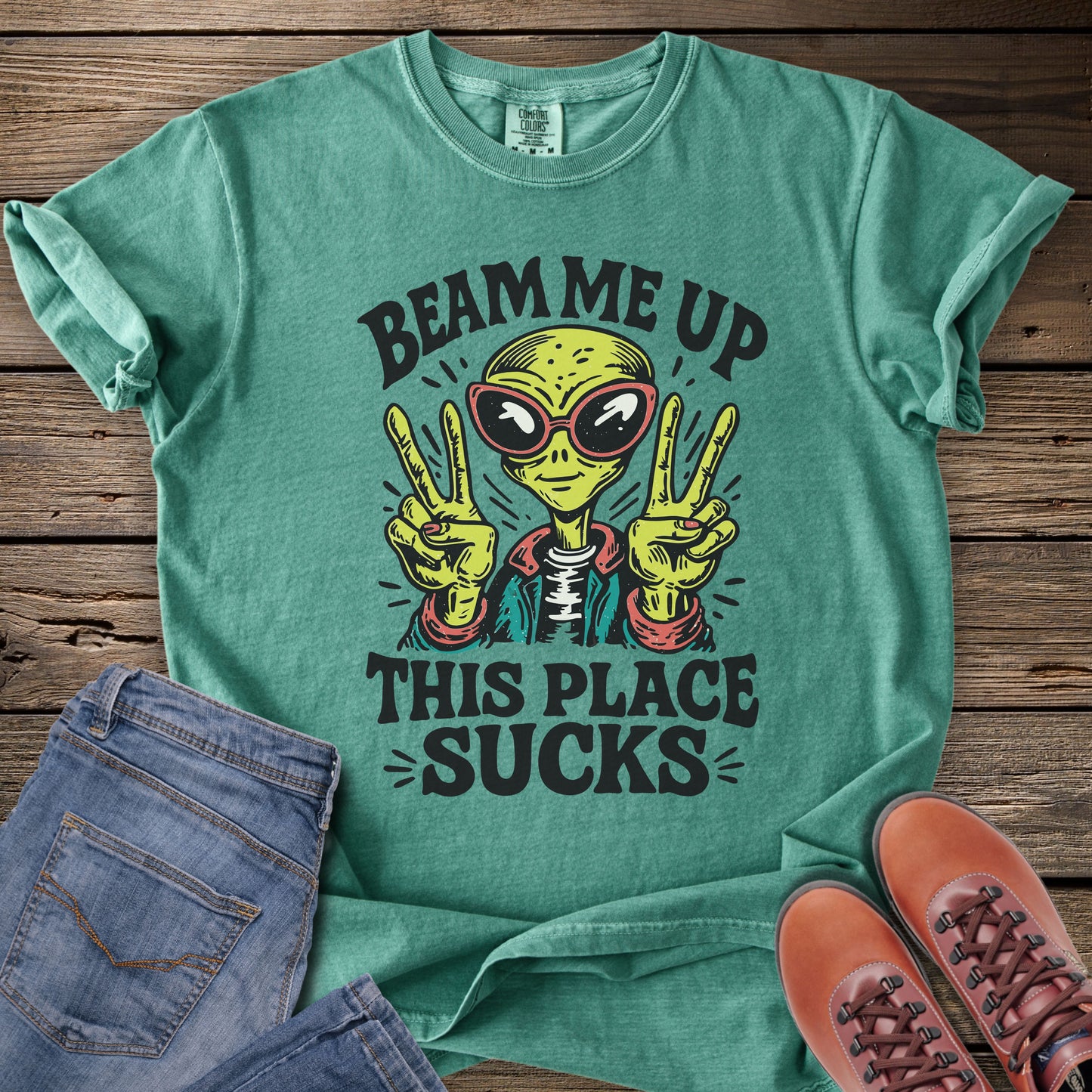 Beam Me Up This Place Sucks T-Shirt