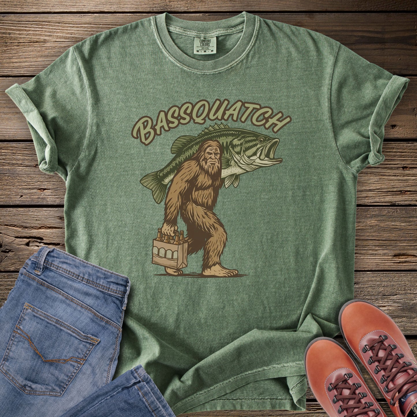 Bassquatch Fishing T-Shirt