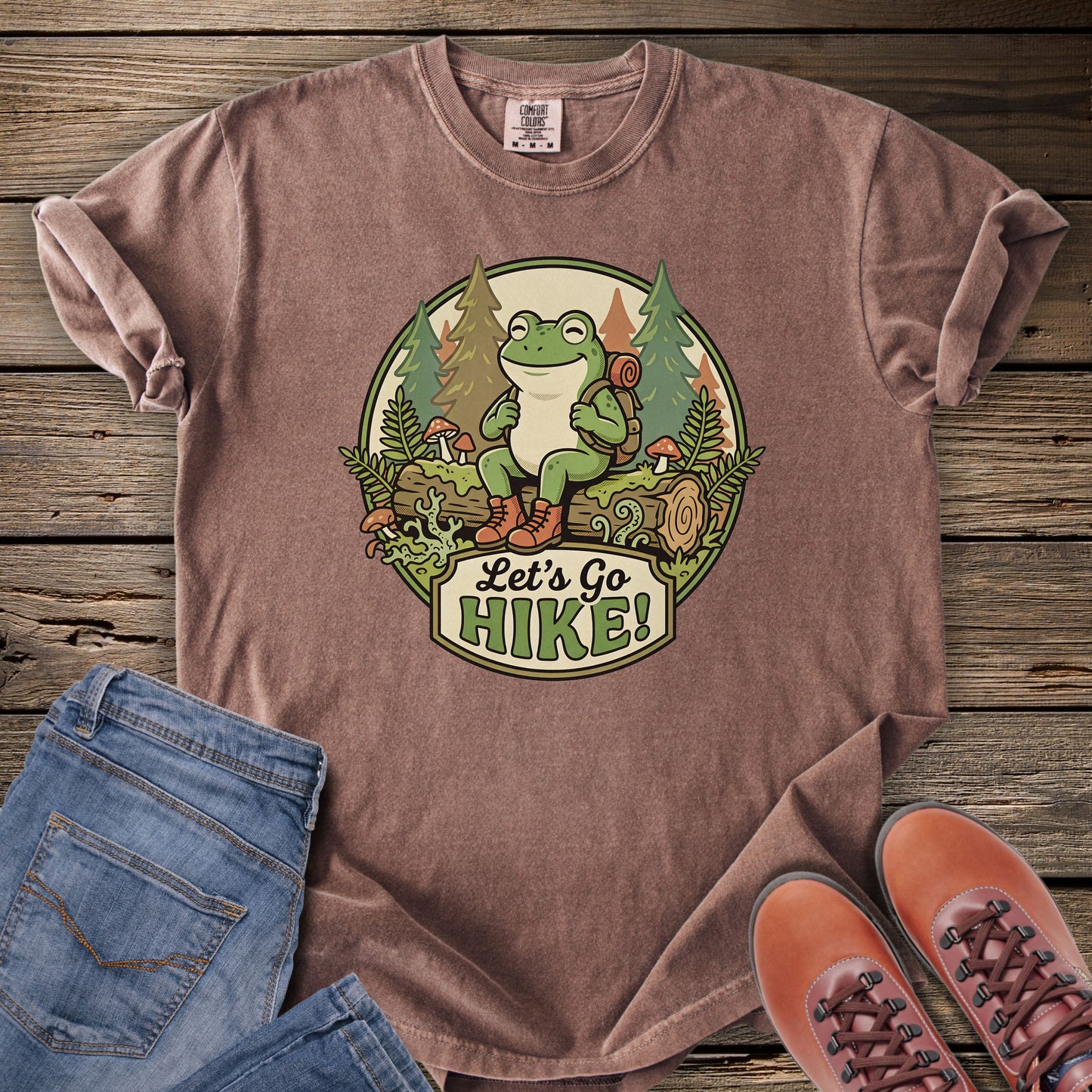 Let's Go Hike! Frog T-Shirt