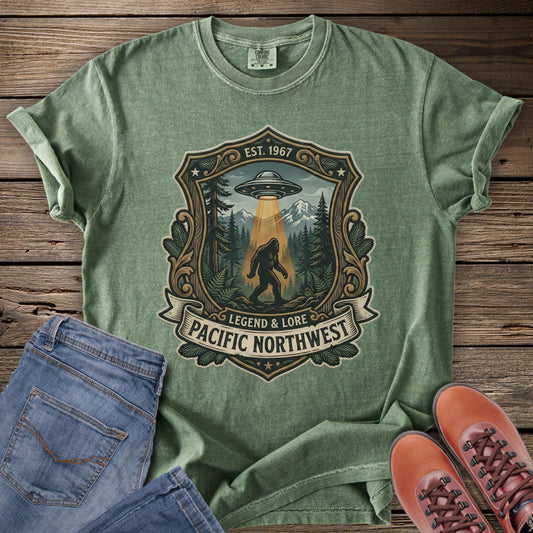 Pacific Northwest Sasquatch & UFO T-Shirt