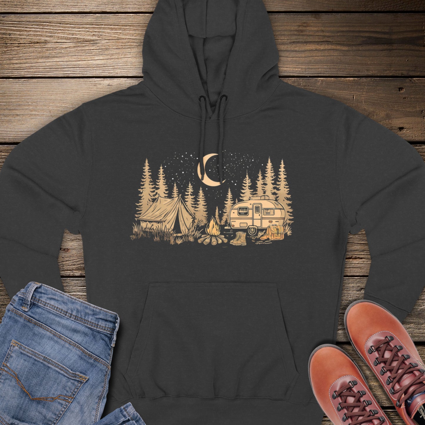 Camping Night Premium Hoodie