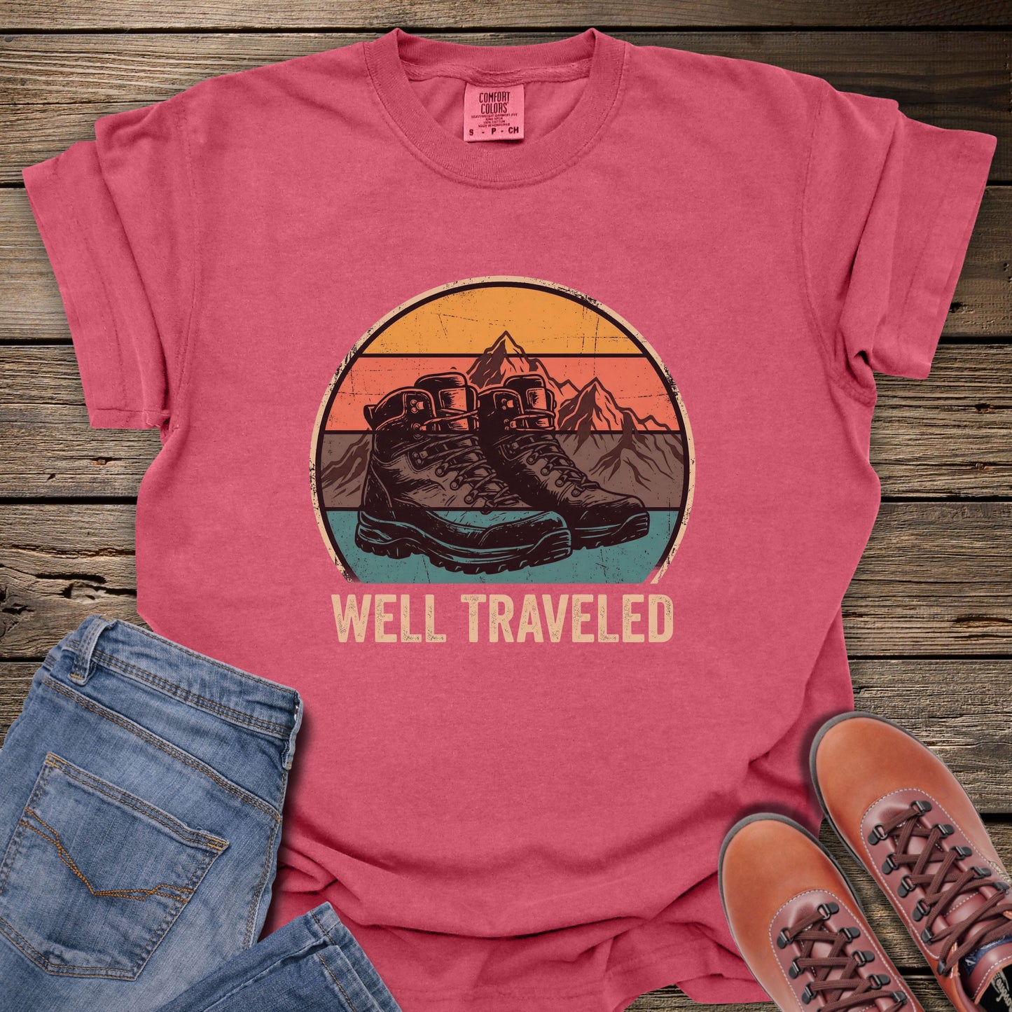 Well Traveled Hiking Boots T-Shirt