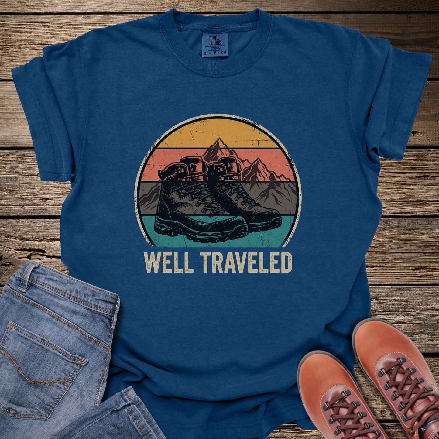 Well Traveled Hiking Boots T-Shirt