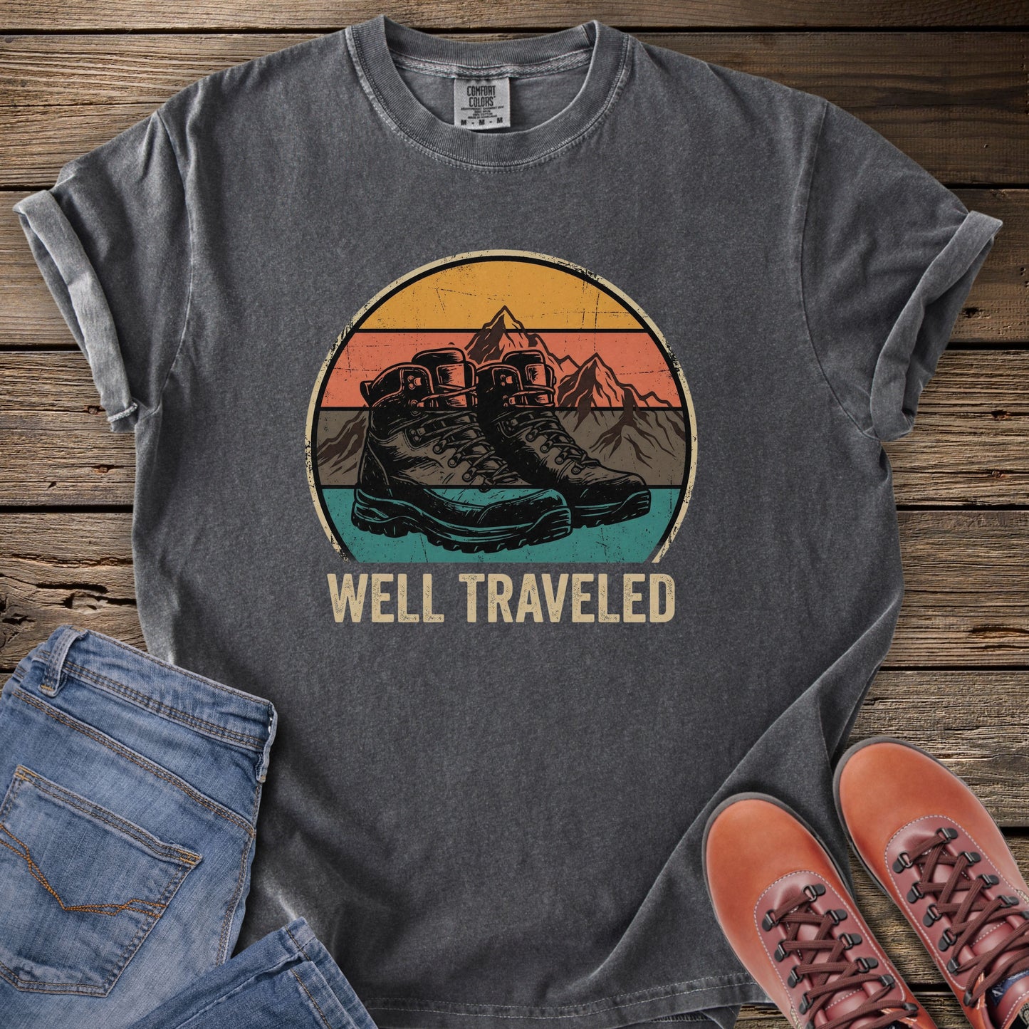 Well Traveled Hiking Boots T-Shirt