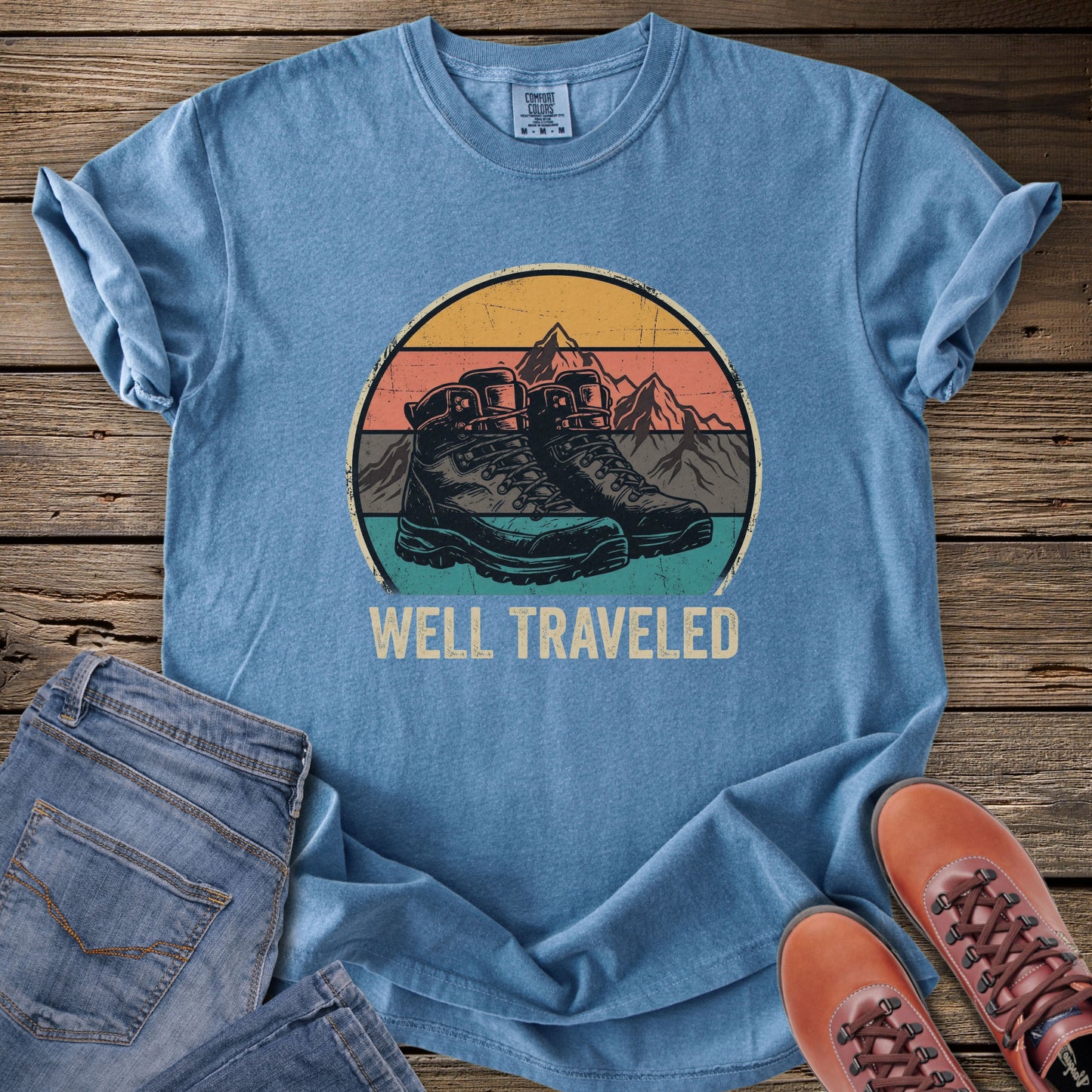 Well Traveled Hiking Boots T-Shirt