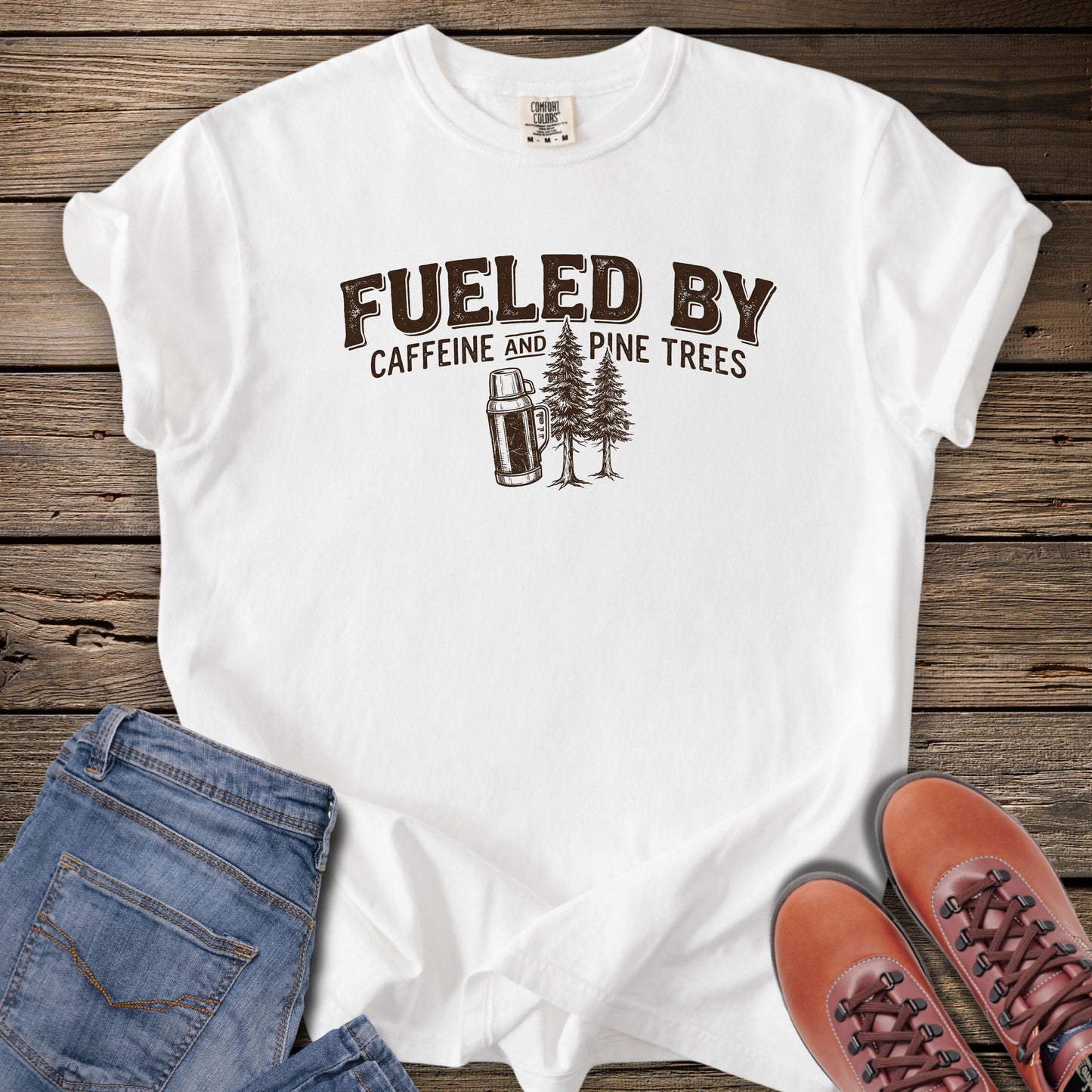 Fueled By Caffeine & Pine Trees T-Shirt