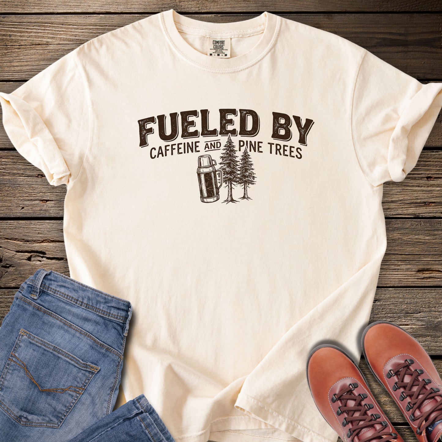 Fueled By Caffeine & Pine Trees T-Shirt