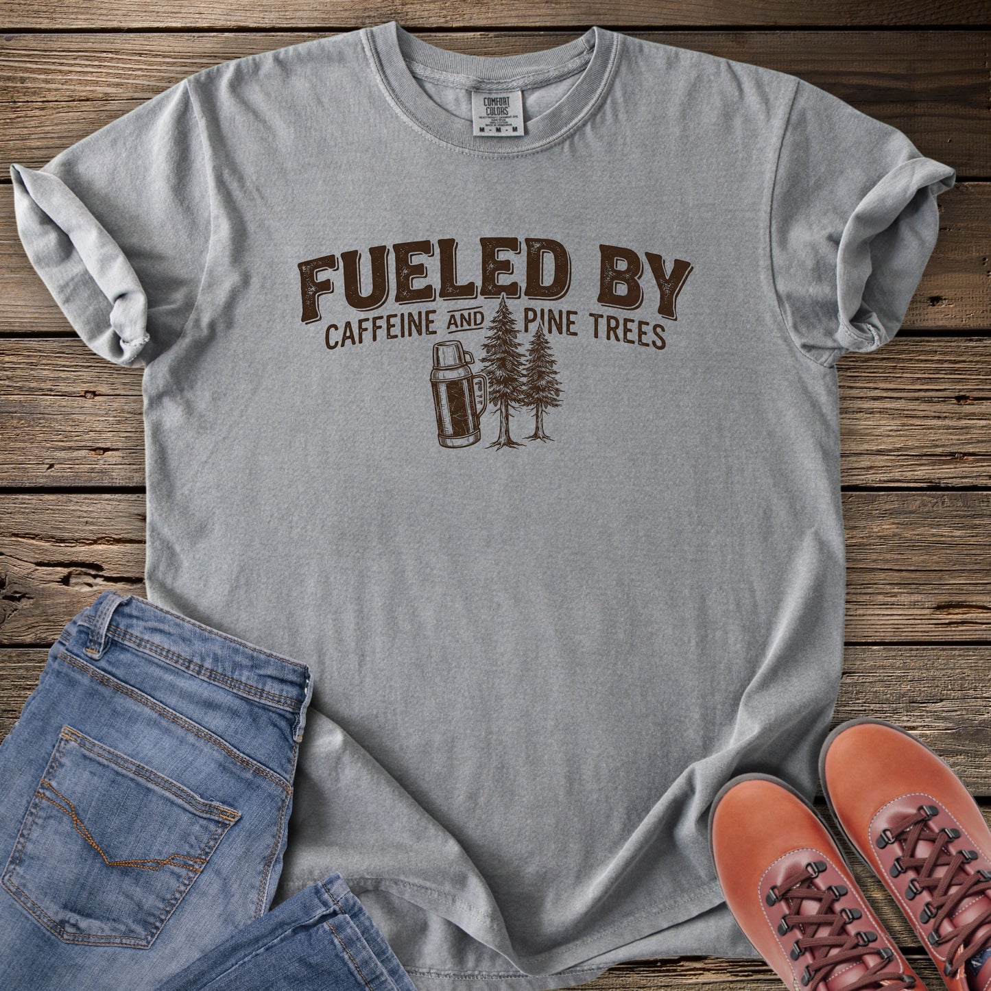 Fueled By Caffeine & Pine Trees T-Shirt