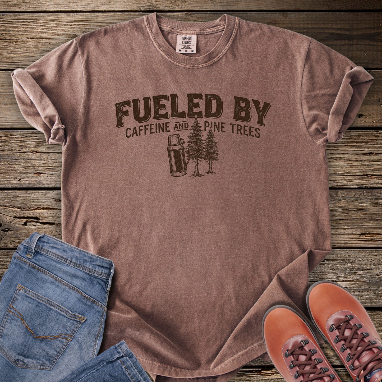 Fueled By Caffeine & Pine Trees T-Shirt