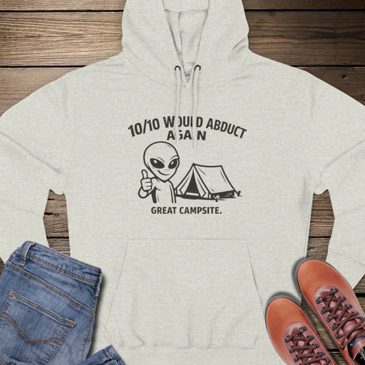 Alien Camping Premium Hoodie