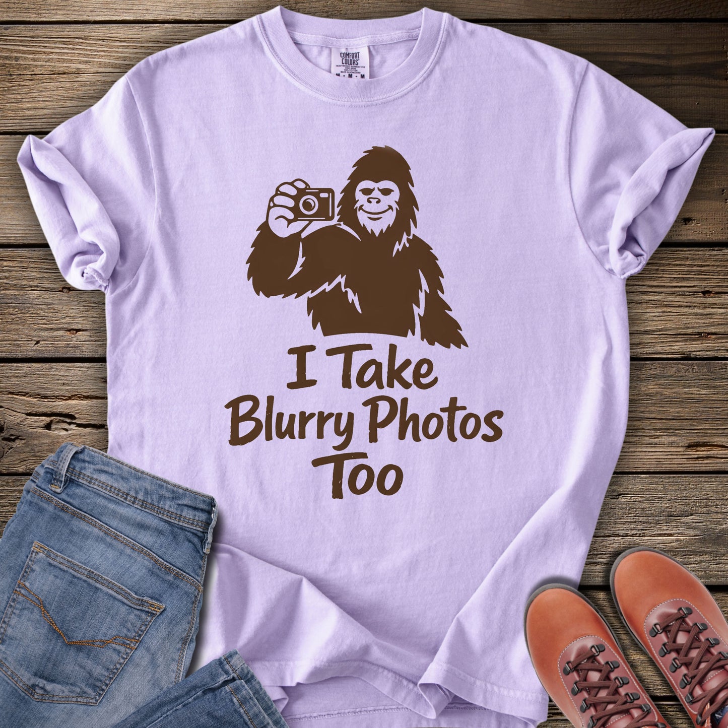 I Take Blurry Photos Too (Bigfoot Humor) T-Shirt