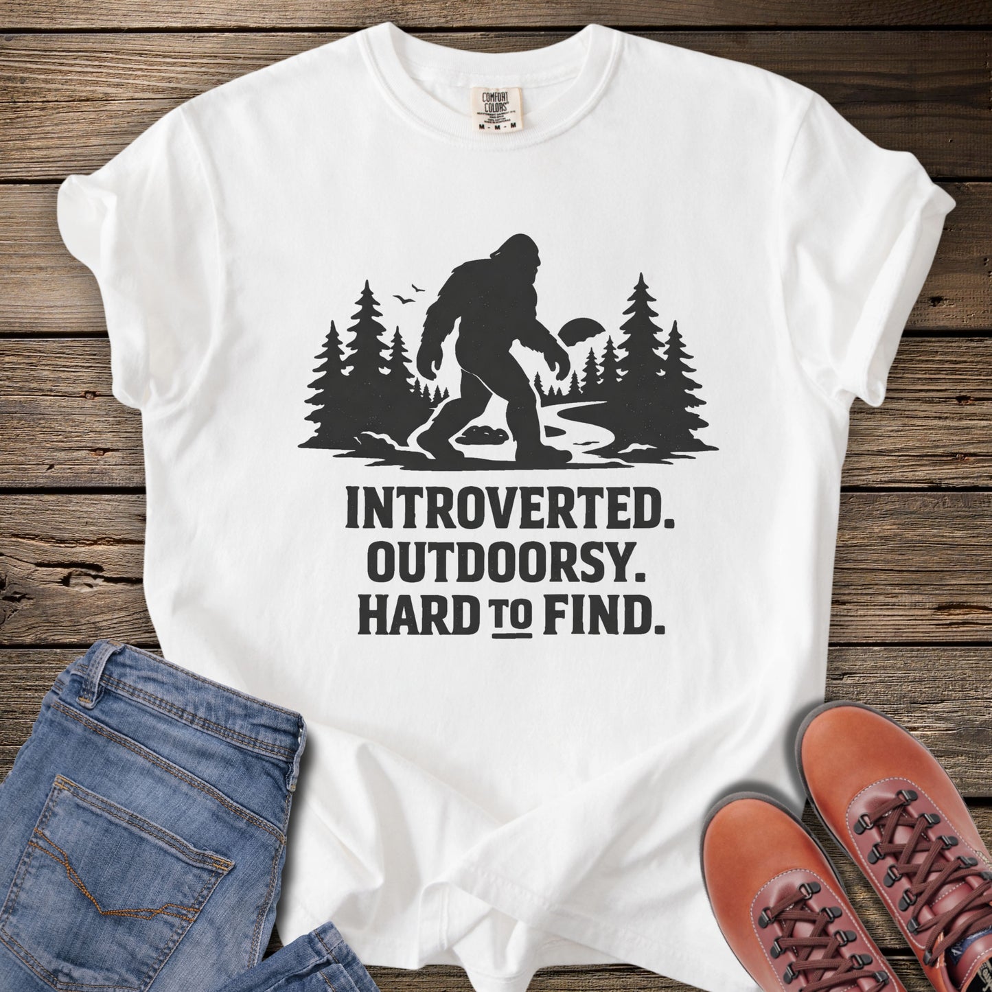 Introverted Outdoorsy Bifgoot T-Shirt