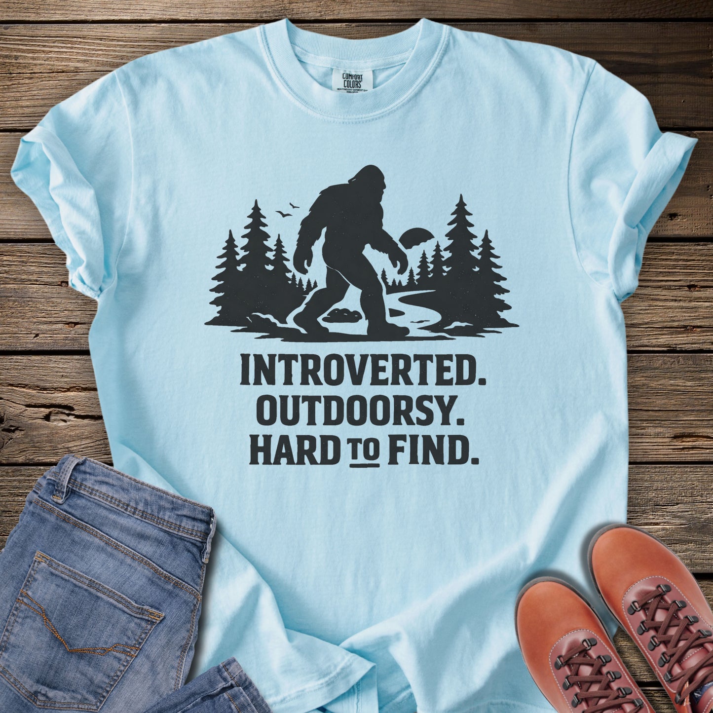 Introverted Outdoorsy Bifgoot T-Shirt