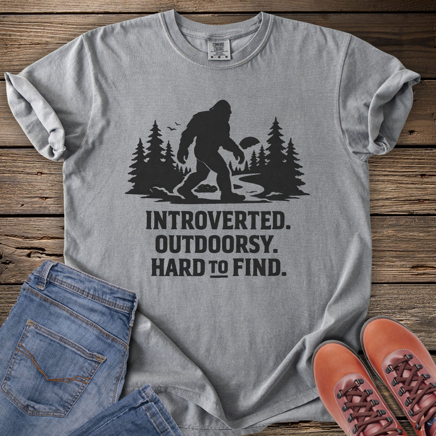 Introverted Outdoorsy Bifgoot T-Shirt