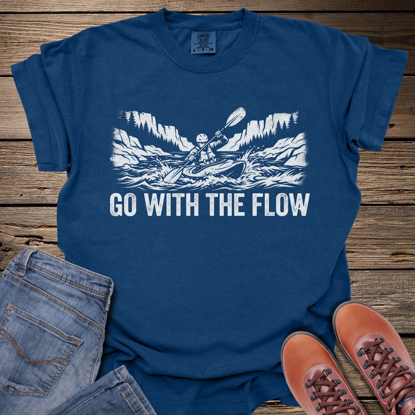 Go With The Flow Kayak T-Shirt