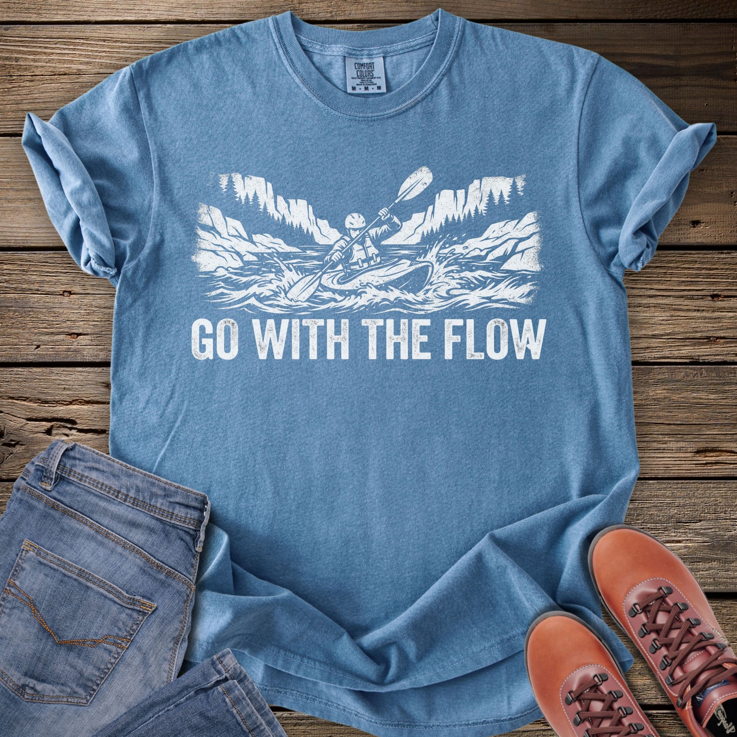 Go With The Flow Kayak T-Shirt