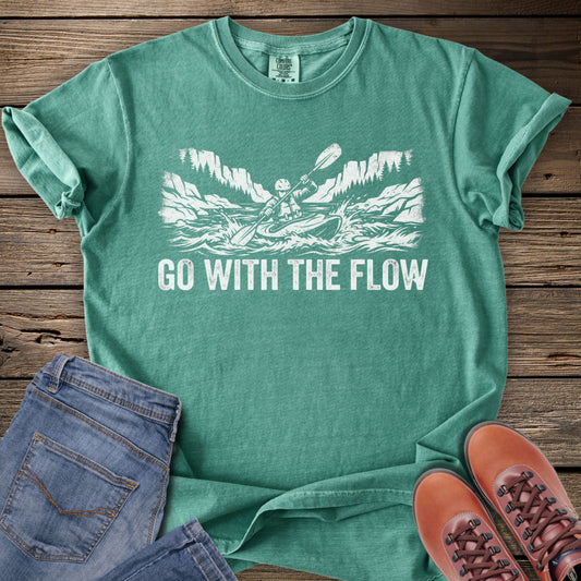 Go With The Flow Kayak T-Shirt