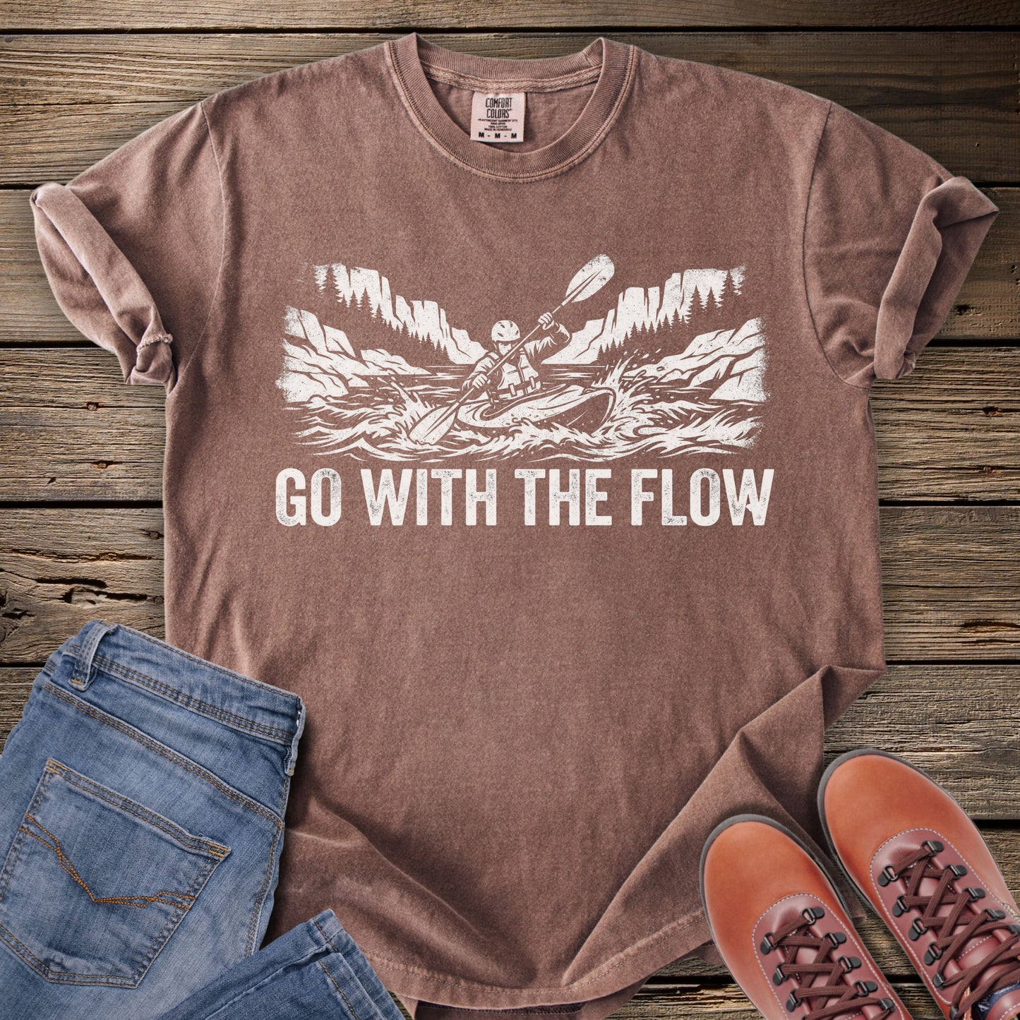 Go With The Flow Kayak T-Shirt