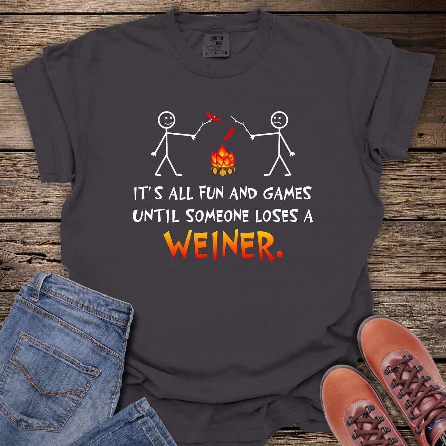 It's All Fun and Games Camping T-Shirt