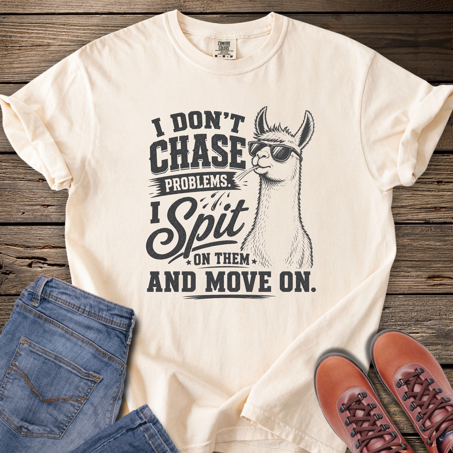Llama Spit Humor T-Shirt