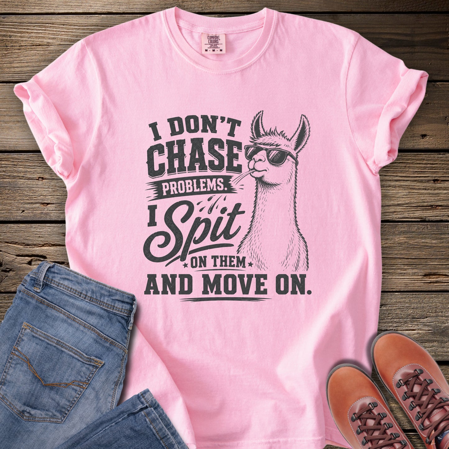 Llama Spit Humor T-Shirt