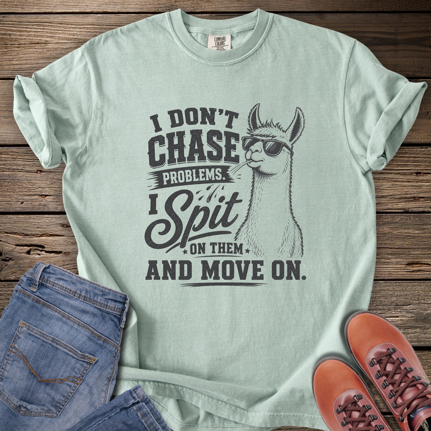 Llama Spit Humor T-Shirt