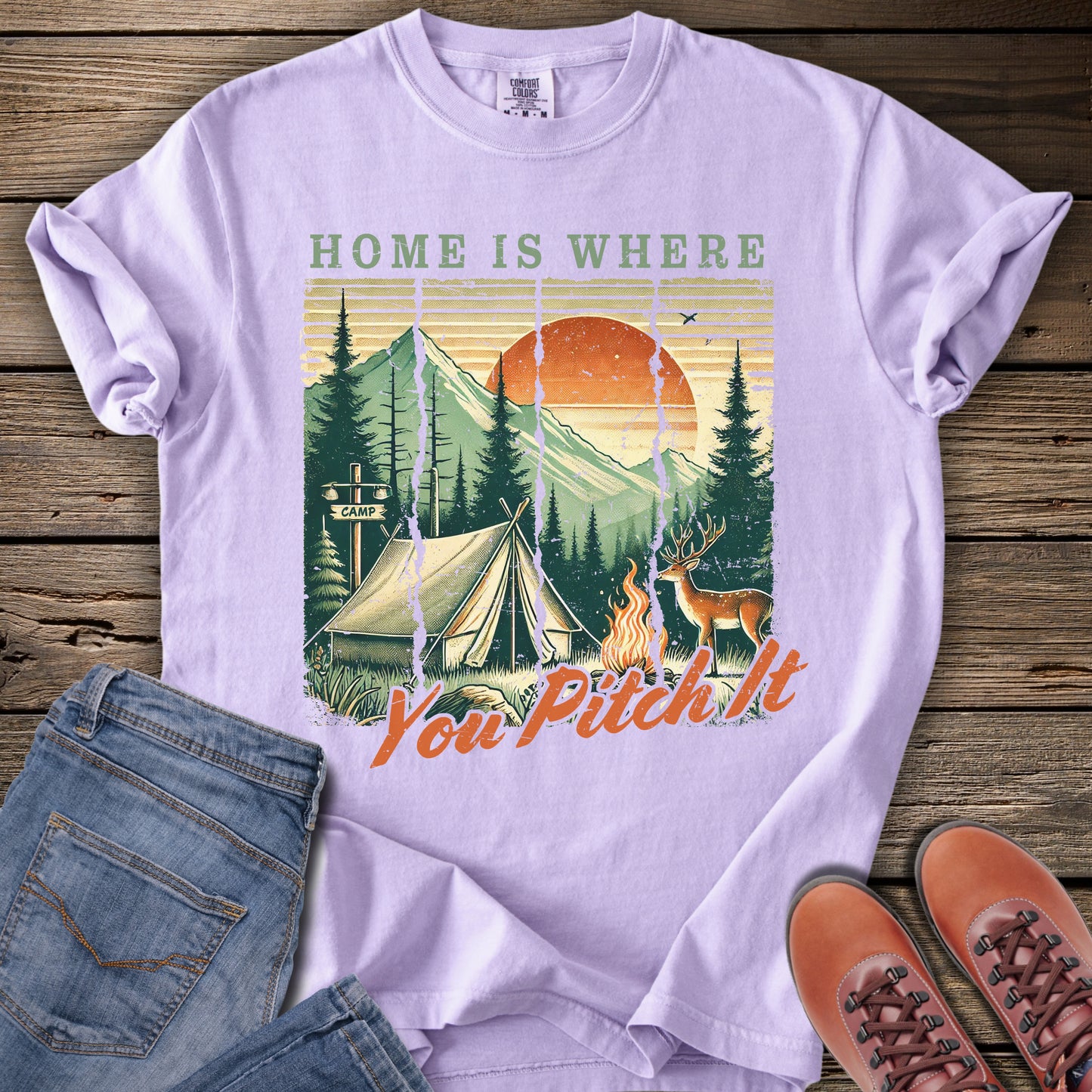 Home Is Where You Pitch It T-Shirt