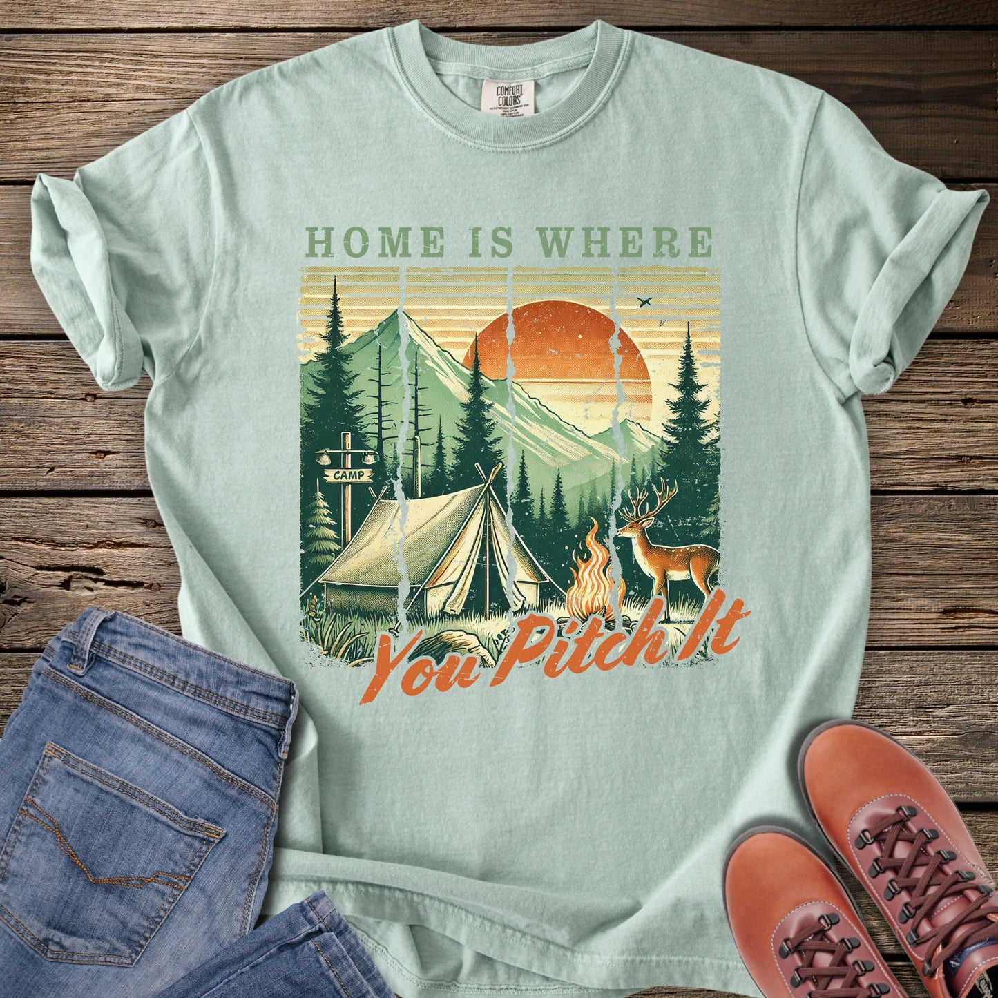Home Is Where You Pitch It T-Shirt