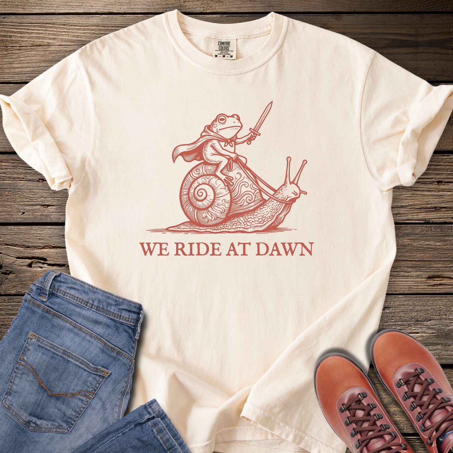 We Ride at Dawn T-Shirt (LOTR Reference)