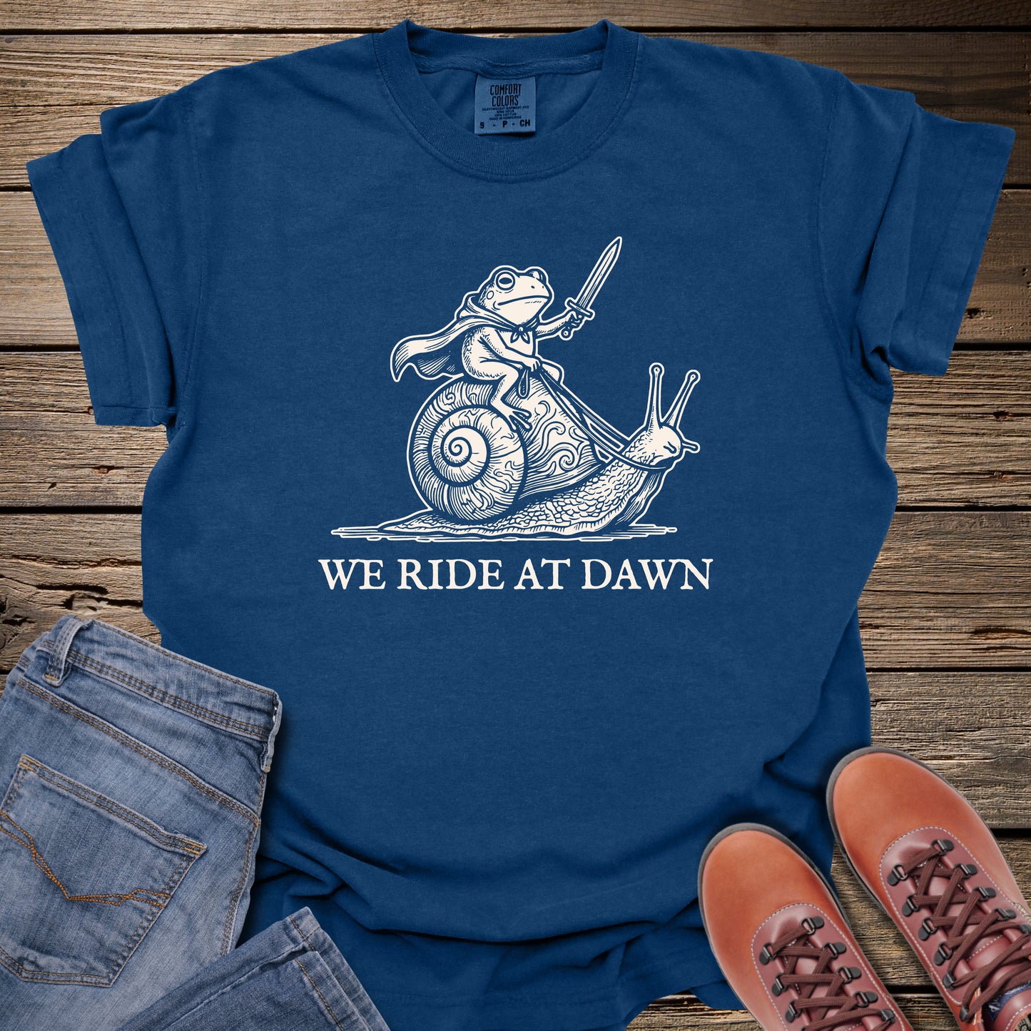 We Ride at Dawn T-Shirt (LOTR Reference)